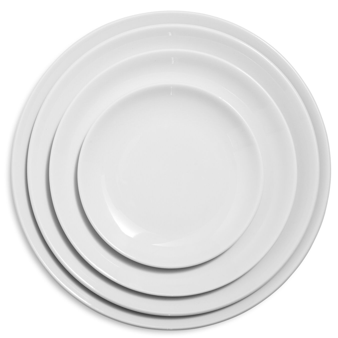 6 x White Coupe Plates Standard Porcelain Tableware Dinner Classic Steak Dessert